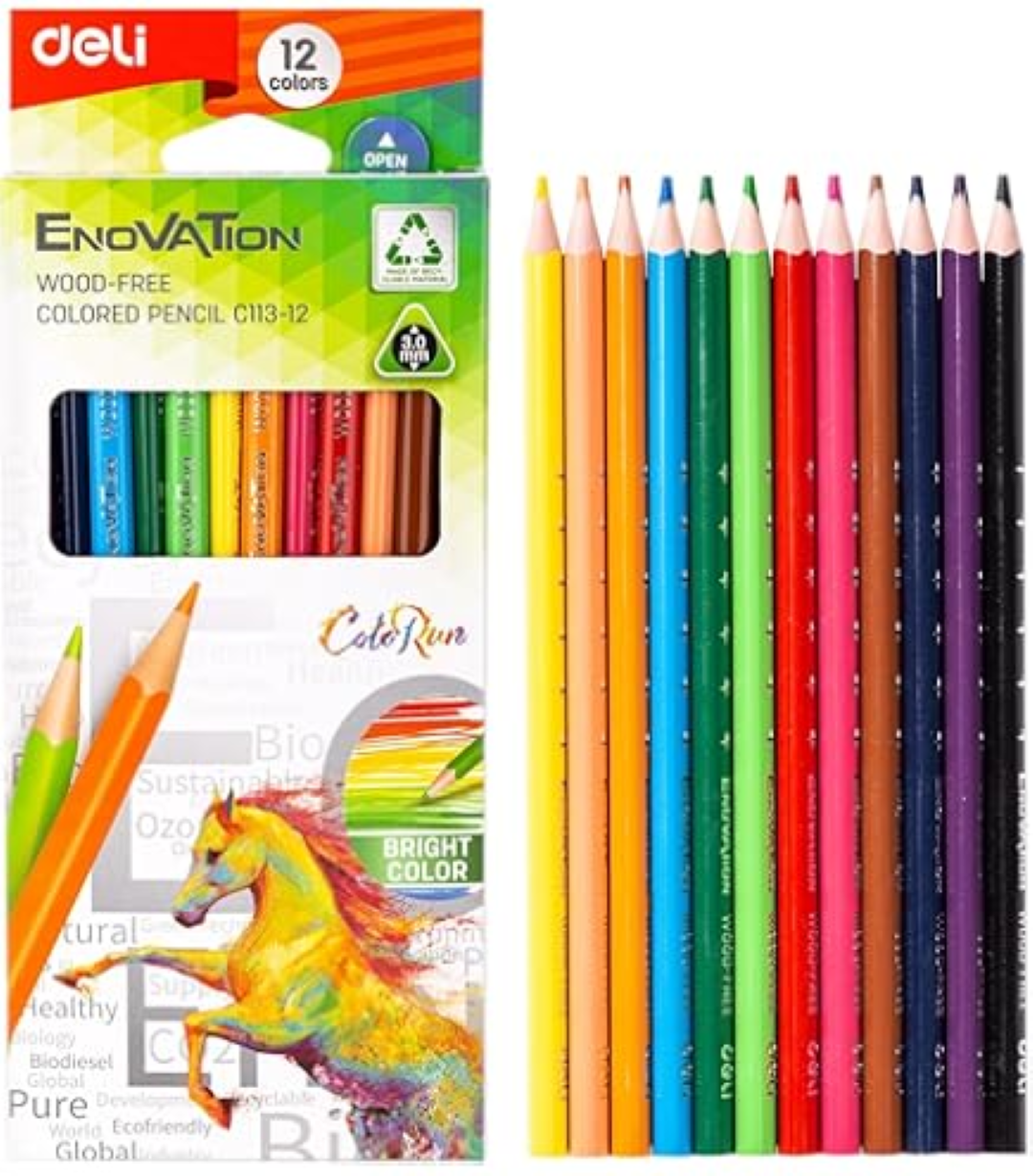 Funbo 12 Color Pencil Cylinder Dsp FO-CLPT-12